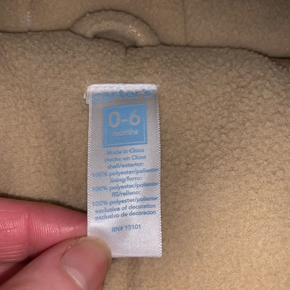 Carter's baby blue cozy/ snow suit/ bunting bag. SZ 0/6 Months - Picture 9 of 9